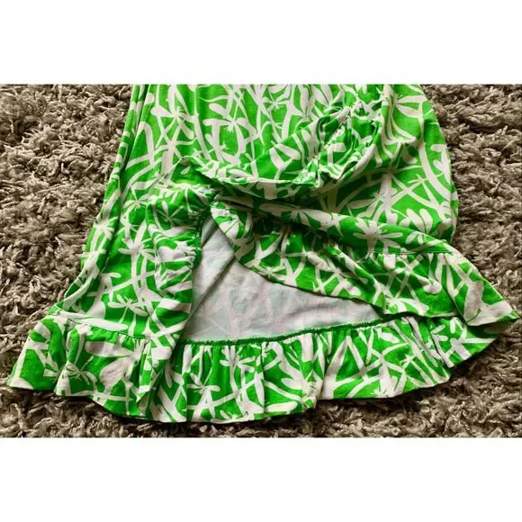 NEW NWOT Lilly Pulitzer Flor Green Bean Light My Fire Strapless Ruffle TUBE Dres - Picture 5 of 10
